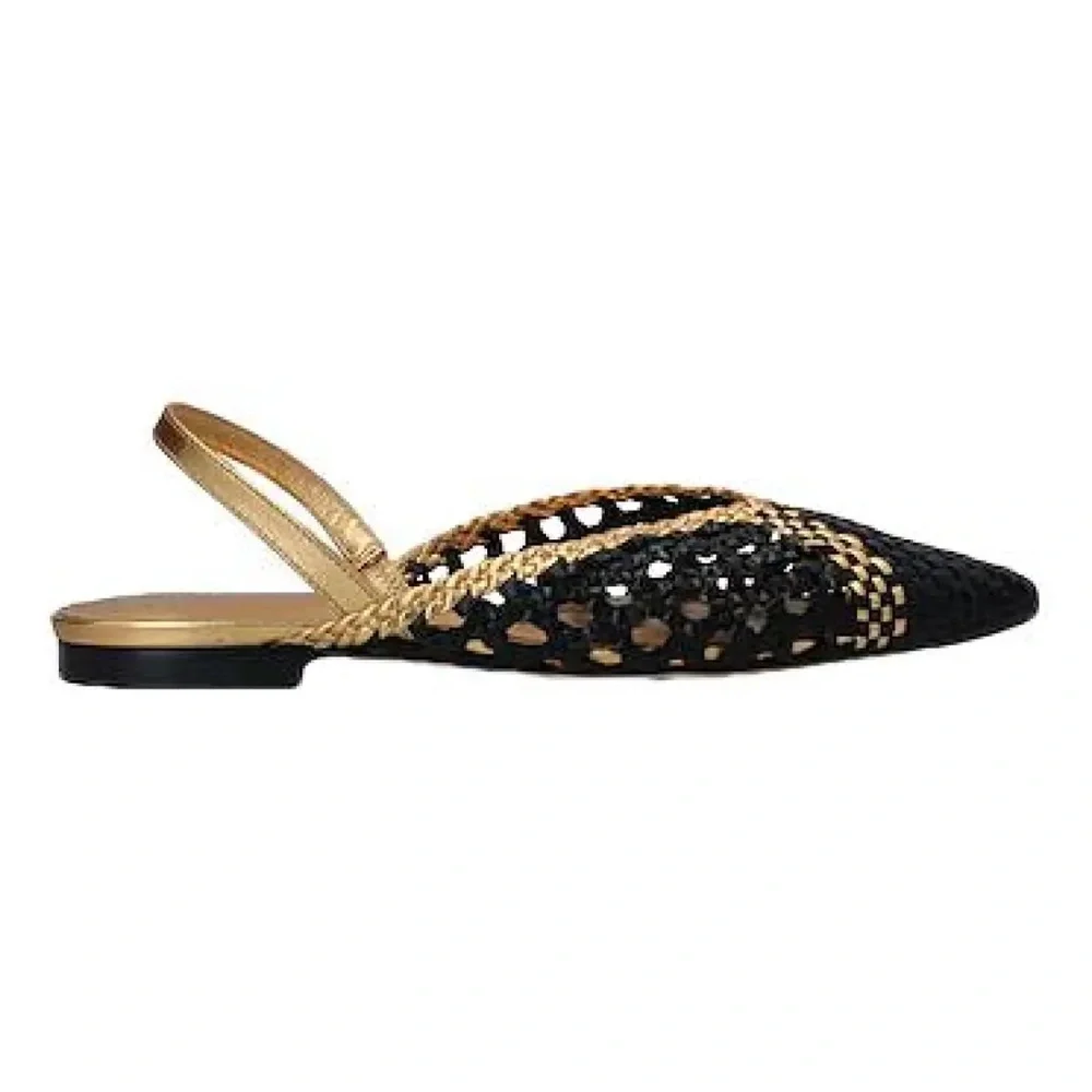 Sandro Black and Gold Flats - Picture 9 of 9